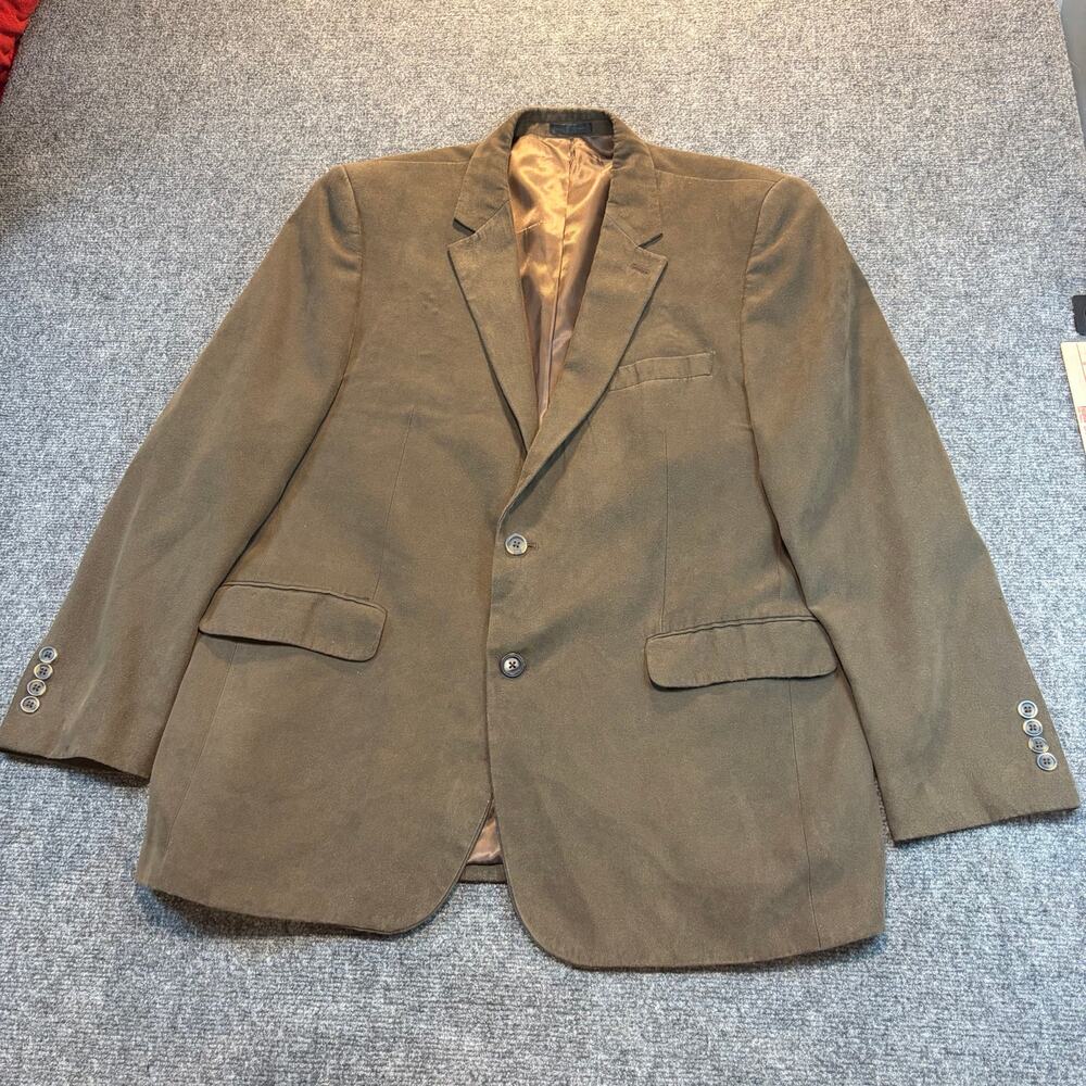 Andrew Fezza Mens 46R Brown Baxter Sport Coat Blazer Suit Jacket 2 Button